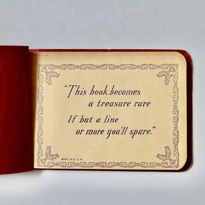 Vintage Autograph Book with fun surprise inside