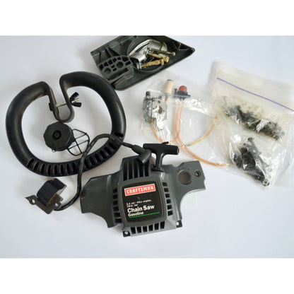 Craftsman Chainsaw 40cc PARTS LOT Recoil Carburetor Handle Fuel Lines Ignition