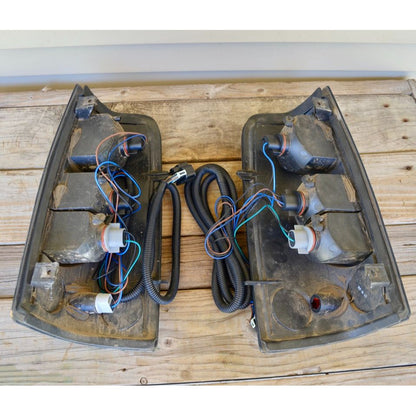 2004 Chevrolet Silverado Tail Lights Black Smoke Tinted Aftermarket Chevy 1500