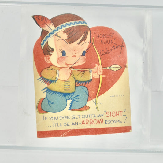 Vintage Valentine's Day Card Honest Injun