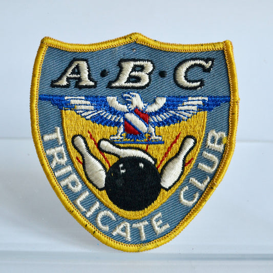 Vintage A B C Triplicate Club Bowling Patch