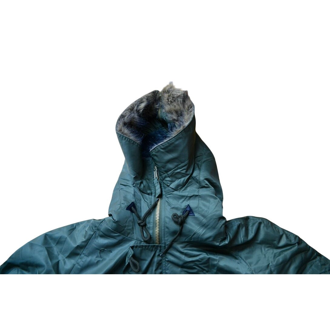 Jacket, Flyer's CWU-45/P Patton Size Large Military Parka Jacket Faux Fur Hood