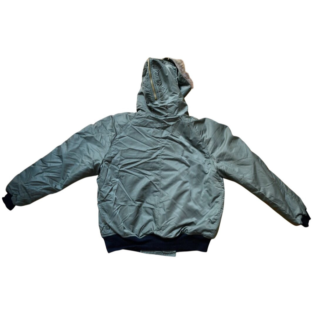 Jacket, Flyer's CWU-45/P Patton Size Large Military Parka Jacket Faux Fur Hood