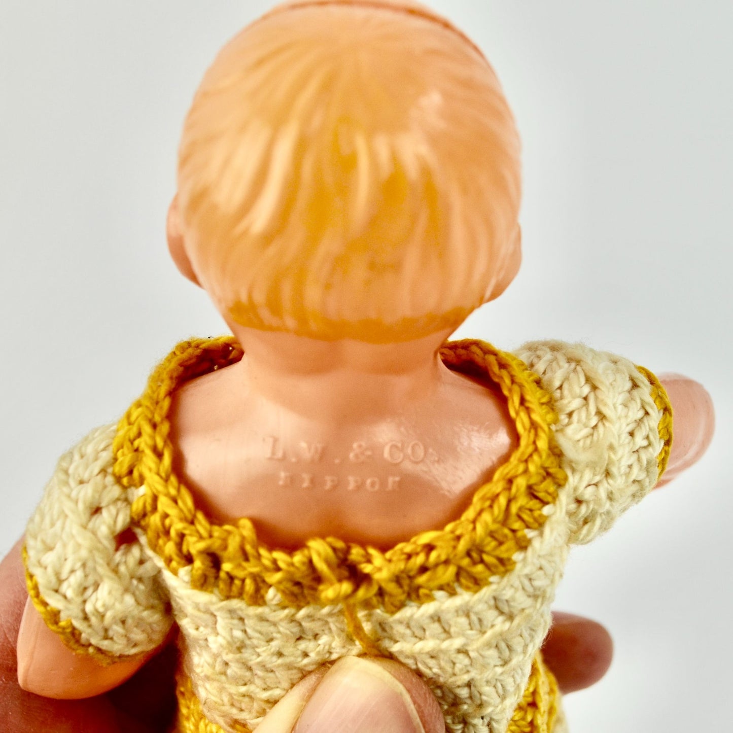 Antique L.W. & Co. Nippon Celluloid Doll Vintage Toy Jointed Arms & Legs