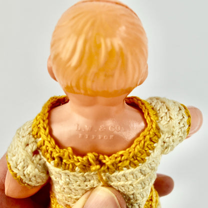 Antique L.W. & Co. Nippon Celluloid Doll Vintage Toy Jointed Arms & Legs