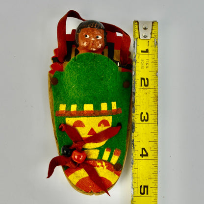 Vintage 1930-1940's Native American Papoose Doll w/ Cradleboard