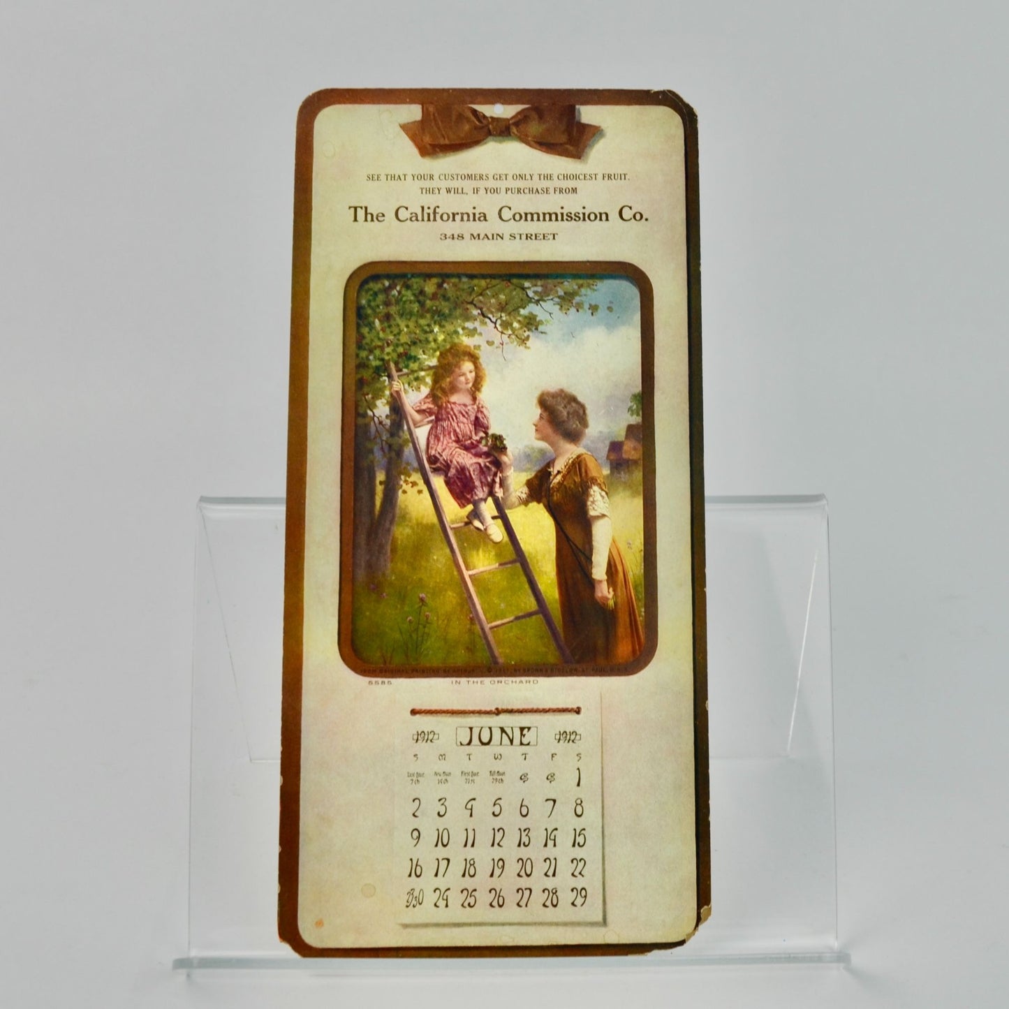 1912 Advertising Calendar January California Commission Co.