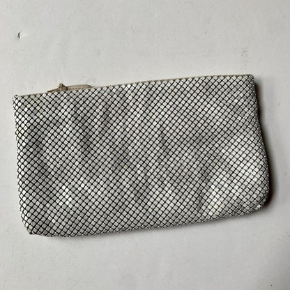 Vintage Whiting & Davis White Mesh Clutch Bag