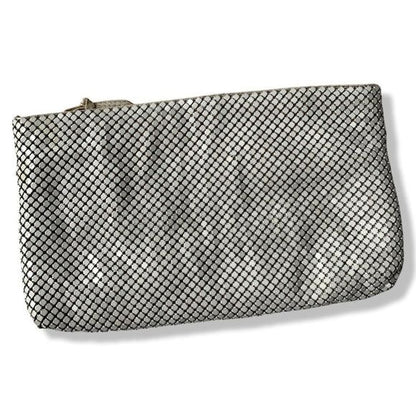 Vintage Whiting & Davis White Mesh Clutch Bag