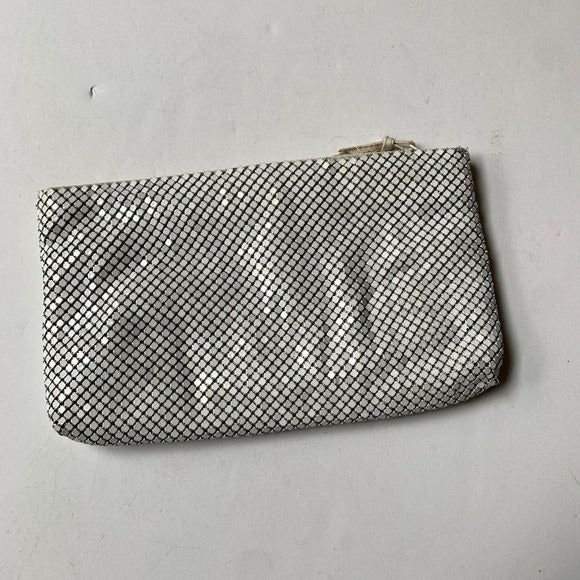 Vintage Whiting & Davis White Mesh Clutch Bag