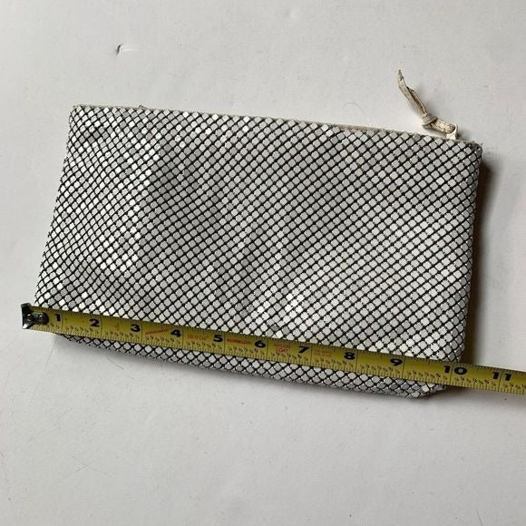 Vintage Whiting & Davis White Mesh Clutch Bag