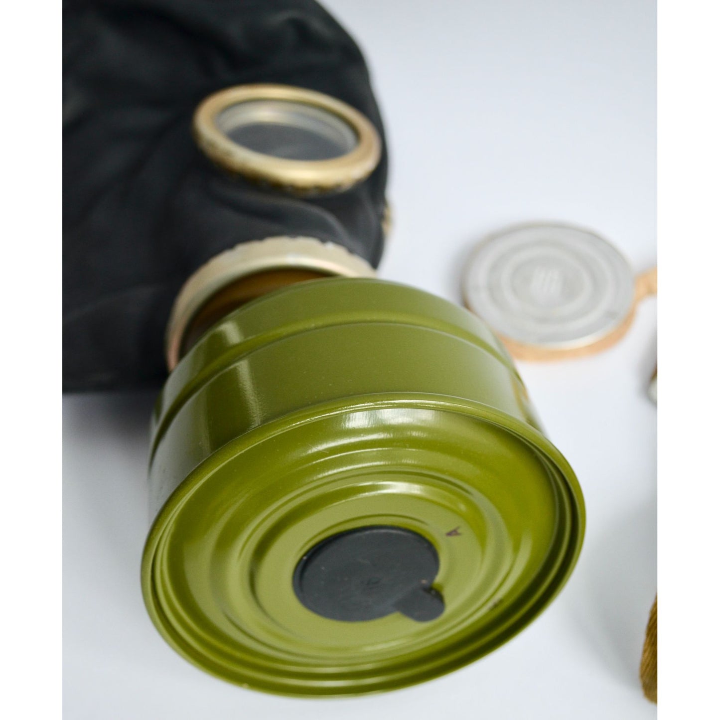 Vintage Soviet GP-5 Gas Mask w/ Canister & Carry Bag Cold War Era