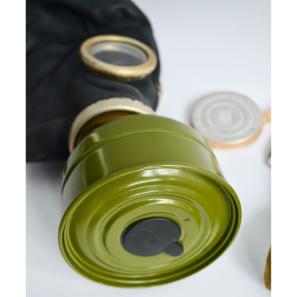 Vintage Soviet GP-5 Gas Mask w/ Canister & Carry Bag Cold War Era