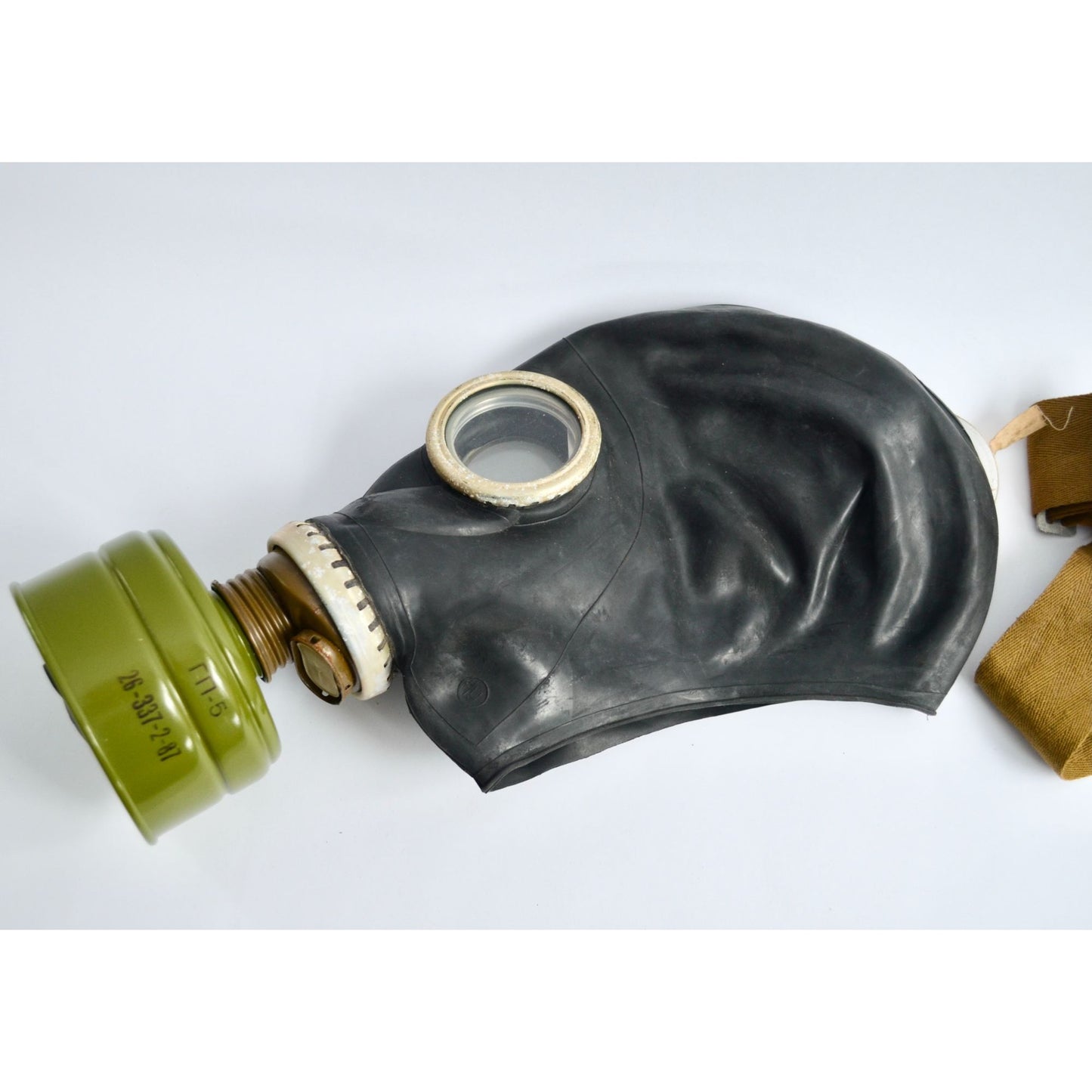 Vintage Soviet GP-5 Gas Mask w/ Canister & Carry Bag Cold War Era