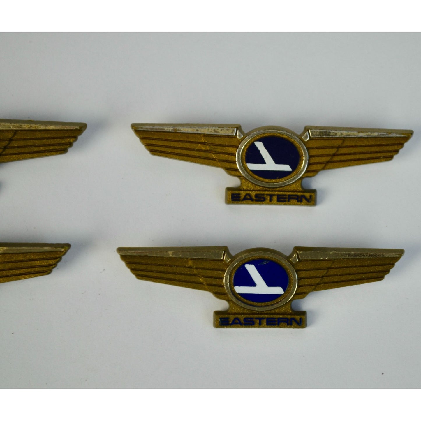 VINTAGE EASTERN Airlines Plastic Pin Back Kiddie Wings Badge Lot of 4