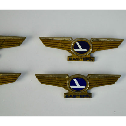 VINTAGE EASTERN Airlines Plastic Pin Back Kiddie Wings Badge Lot of 4