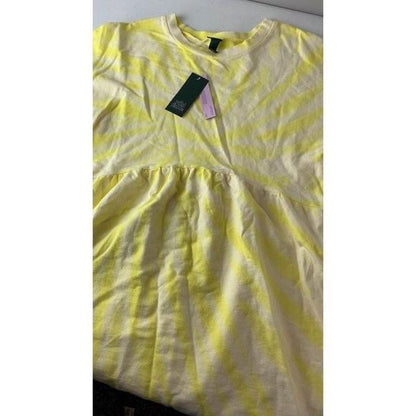 NEW Wild Fable Yellow Tie-Dye BabyDoll Dress