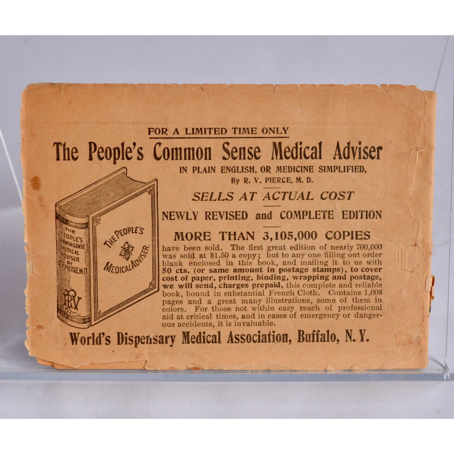 Dr Pierce's Neighborhood Gossip and Dream Book Vintage Front Cover Missing