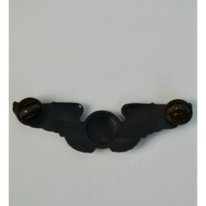 Vintage Silver Pilot Navigator Wings Pin 3" Silver Vietnam Era? Army Air Force