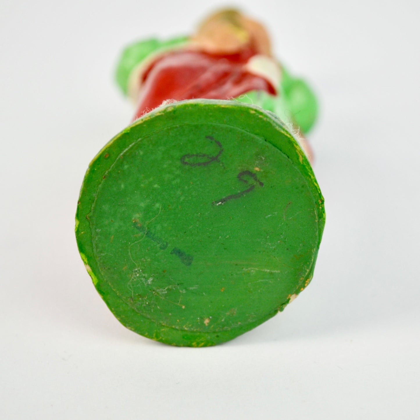 Vintage Hand-Painted Wise Man Figurine For Nativity Scene 6" Tall Red Green Gold