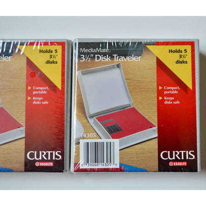 Curtis MediaMate 3.5" Disk Traveler Case Lot of 2 New