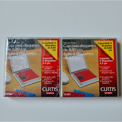 Curtis MediaMate 3.5" Disk Traveler Case Lot of 2 New