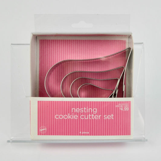 Wilton Nesting Cookie Cutter Set Hearts New Metal
