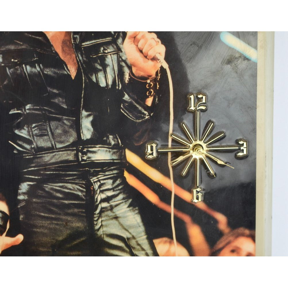 Vintage Elvis Presley NONWORKING OOAK Large Wall Clock Black Jumpsuit Comeback