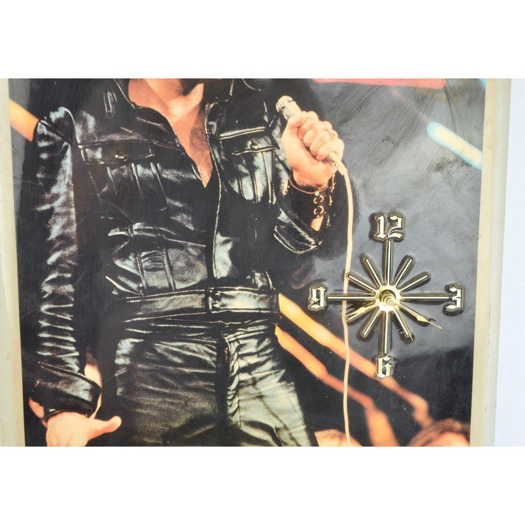 Vintage Elvis Presley NONWORKING OOAK Large Wall Clock Black Jumpsuit Comeback