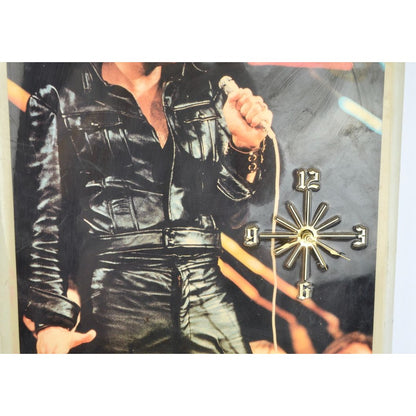 Vintage Elvis Presley NONWORKING OOAK Large Wall Clock Black Jumpsuit Comeback