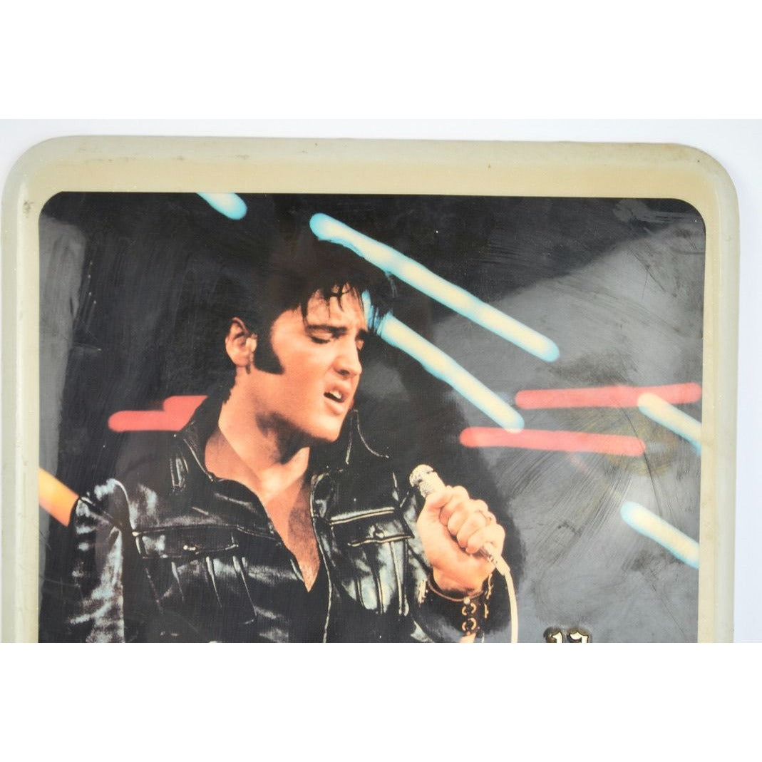 Vintage Elvis Presley NONWORKING OOAK Large Wall Clock Black Jumpsuit Comeback