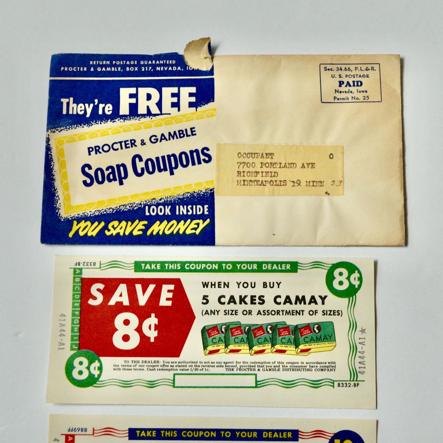 Vintage Proctor & Gamble Soap Coupons Set of 4