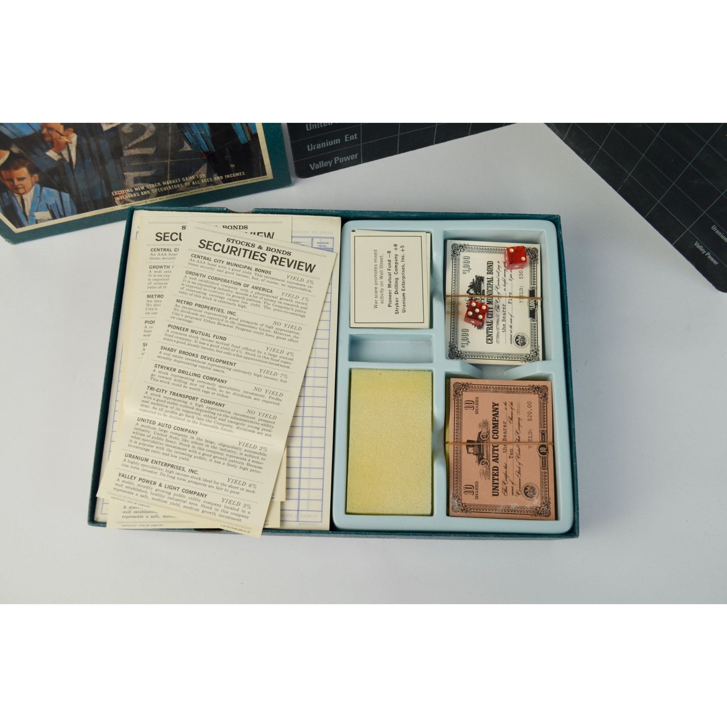 Vintage 1964 3M Stocks & Bonds Bookshelf Game Lightly Played
