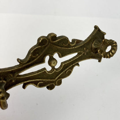 Antique Brass Drop-Bail Drawer Pull Ornate Victorian FOR PARTS OR REPAIR