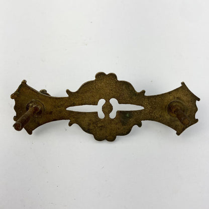 Antique Brass Drop-Bail Drawer Pull Ornate Victorian FOR PARTS OR REPAIR
