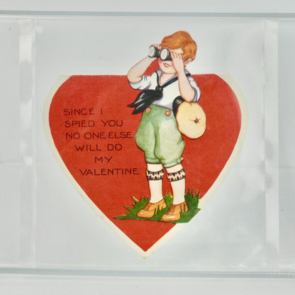 Vintage Valentine's Day Card Since I Spied You