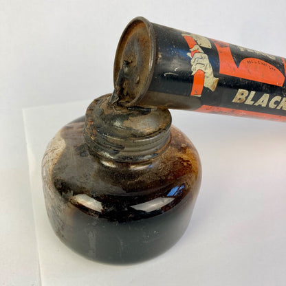 Vintage Black Flag Insect Bug Sprayer Glass Bottle