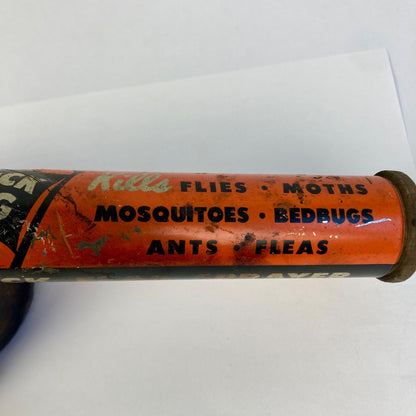 Vintage Black Flag Insect Bug Sprayer Glass Bottle