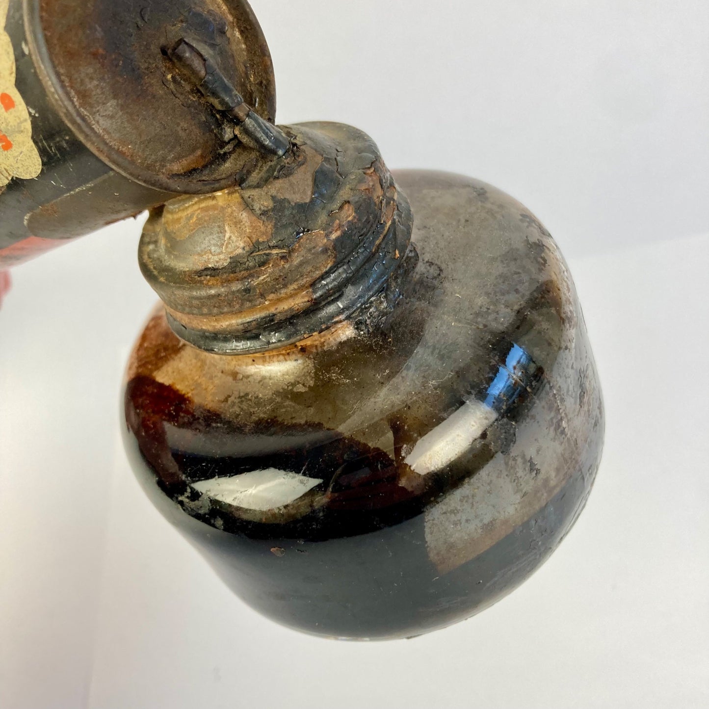 Vintage Black Flag Insect Bug Sprayer Glass Bottle