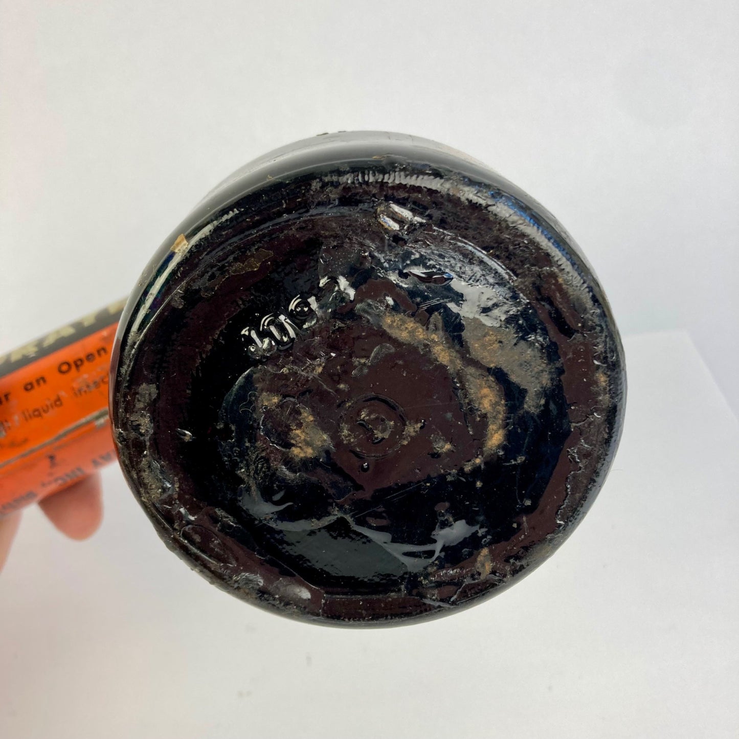 Vintage Black Flag Insect Bug Sprayer Glass Bottle