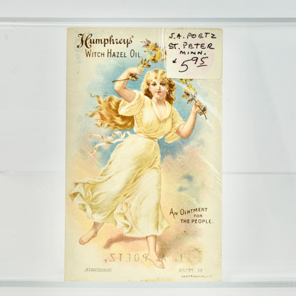 Humphrey's Witch Hazel Oil Victorian Trading Trade Card Antique
