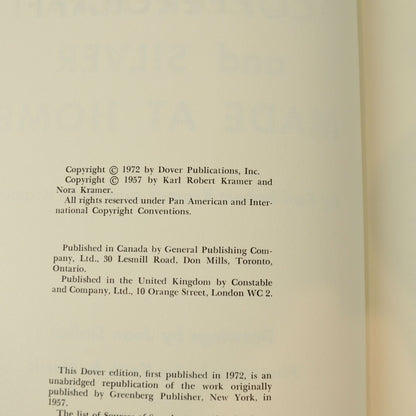 Coppercraft and Silver Made at Home Book Vintage 1972