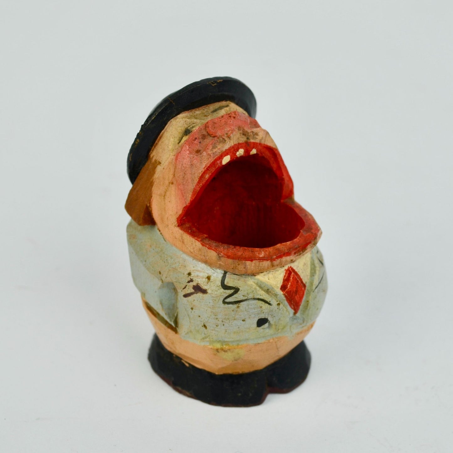 Anri? Big Mouth Toothpick Holder Man Handcarved Norwegian