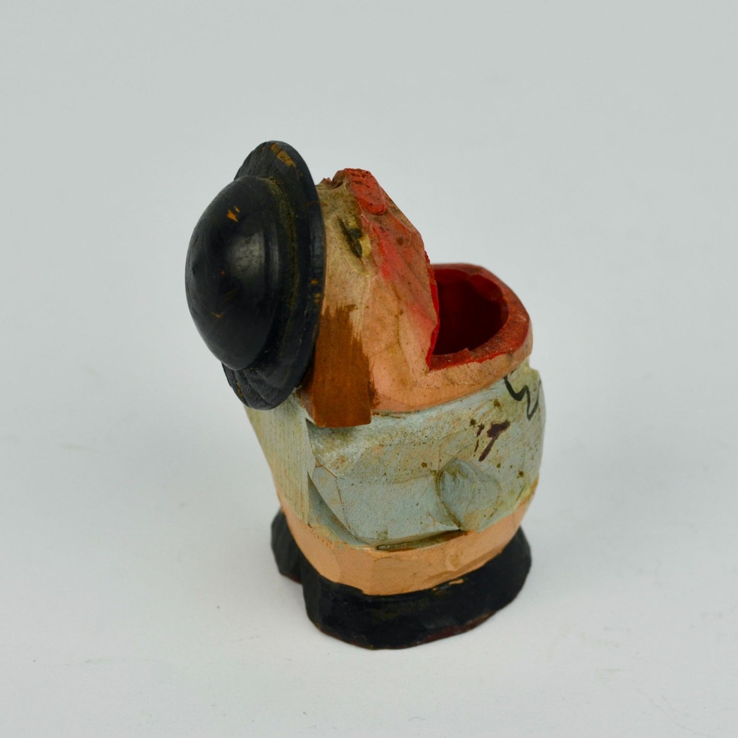 Anri? Big Mouth Toothpick Holder Man Handcarved Norwegian