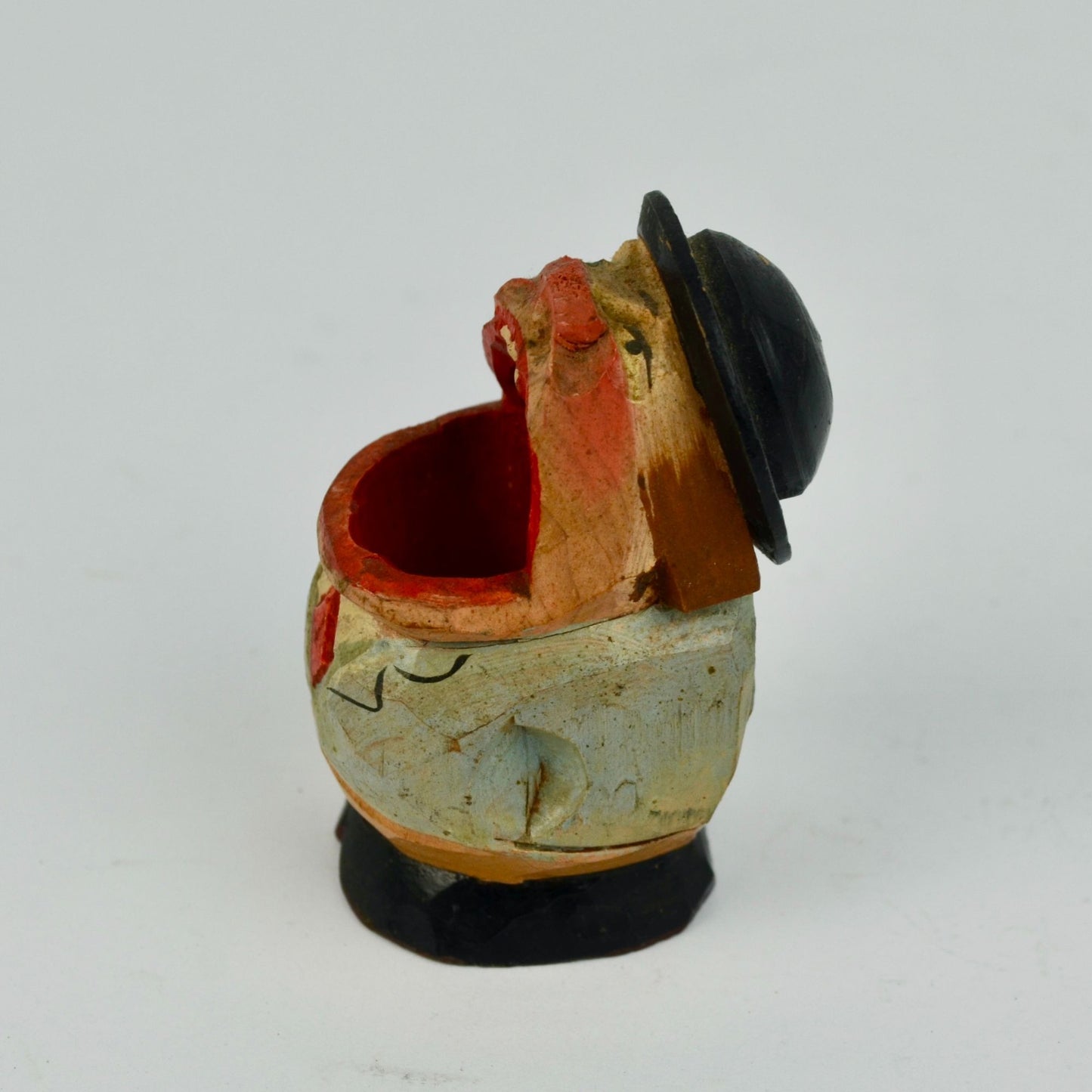 Anri? Big Mouth Toothpick Holder Man Handcarved Norwegian