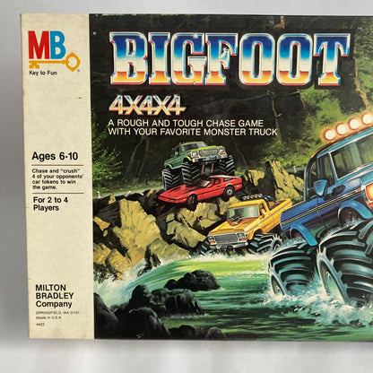 Vintage 1984 Milton Bradley Bigfoot 4x4x4 Board Game Monster Truck #4422