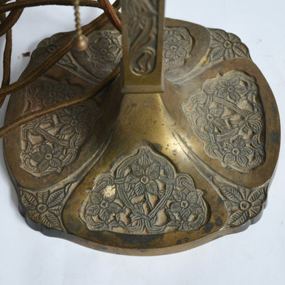 Art Nouveau Brass Lamp Vintage Antique