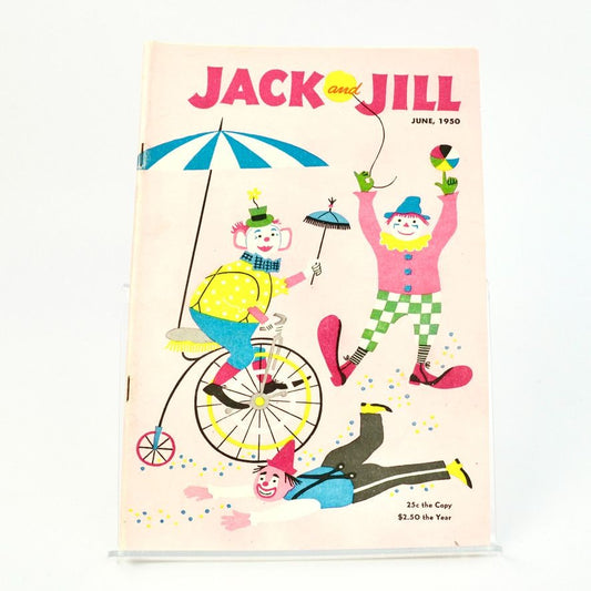 Jack and Jill Magazine June 1950 Vintage Clowns