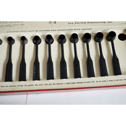 Vintage Lee Powder Measure Kit Black Powder Measures & Slide Chart Muzzleloading