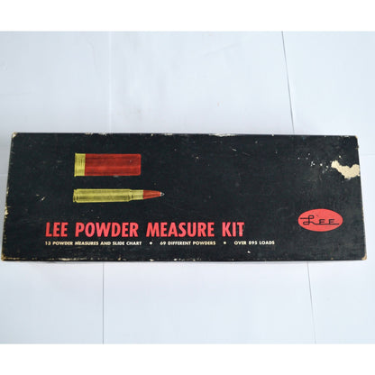 Vintage Lee Powder Measure Kit Black Powder Measures & Slide Chart Muzzleloading